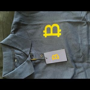 Navy Bitcoin Polo shirt M